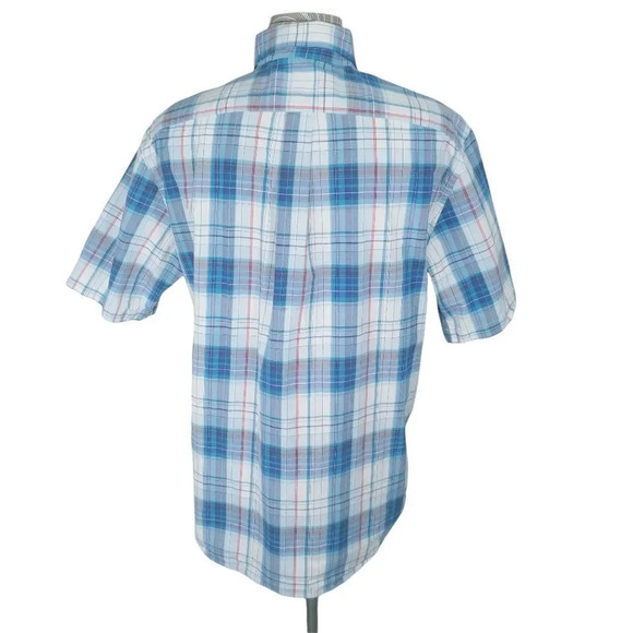 Nautica  Button Down Cotton Shirt, Plaid, L - Picture 6 of 7